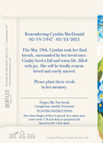 Custom Seed Packets: "Vintage Gift - Memorial" Forget Me Not Seed Favor (Cynoglossum amabile) - Bentley Seed