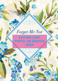 Custom Seed Packets: "Vintage Gift - Memorial" Forget Me Not Seed Favor (Cynoglossum amabile) - Bentley Seeds 