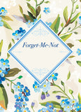 Custom Seed Packets: "Vintage Gift - Memorial" Forget Me Not Seed Favor (Cynoglossum amabile) - Bentley Seeds