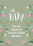 Custom Seed Packets: Oh Baby Bouquet Flower Seed Favor in Sage Green