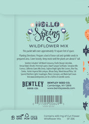 Hello Spring Blue Background garden seeds