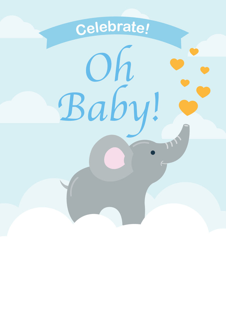 Custom Seed Packets Oh Baby! It's a Boy! (Elephant) - Bentley Seeds