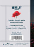 Remembrance "The Ones Who Love Us Never really leave us." Poppies Seed Packet Favor - Bentley Seeds