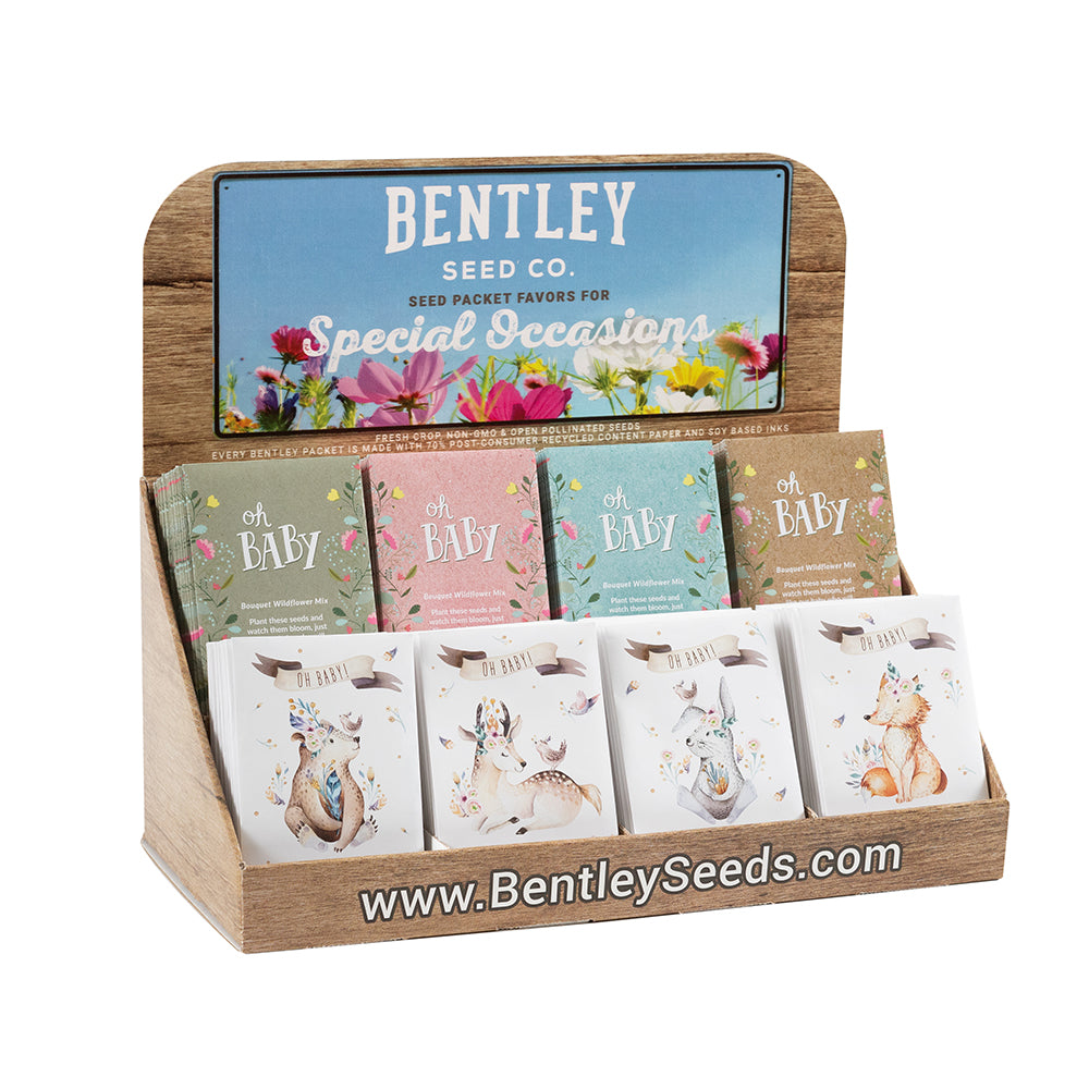 250 Baby Seed Favor Packet Display - Bentley Seeds