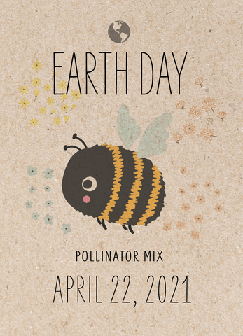 Earth Day 2021 "Pollinator Mix" Wildflower Seed in Bee - Bentley Seeds