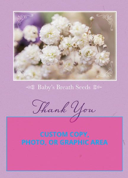 Custom Seed Packets - Thank You Baby Shower - Baby's Breath