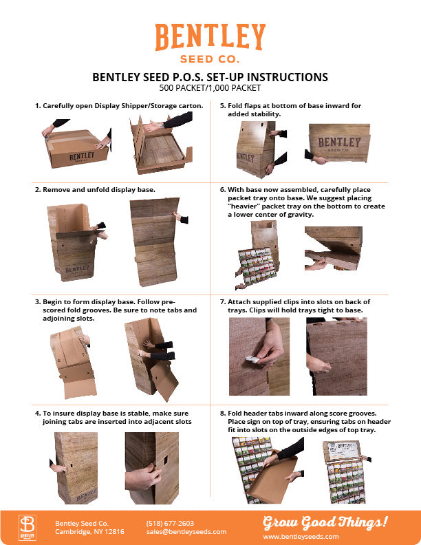 Bentley Seeds Display Instructions