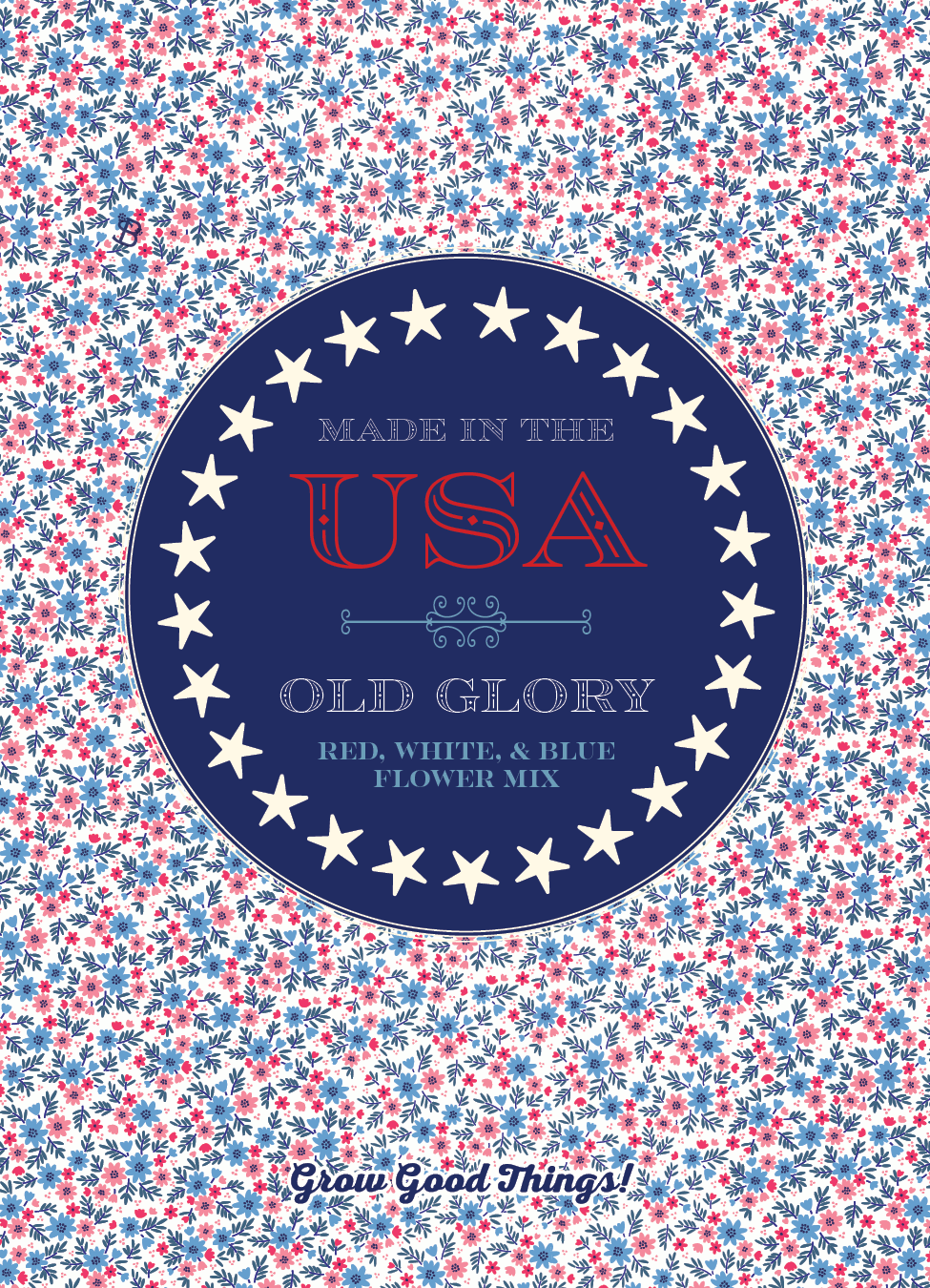 Old Glory Red, White & Blue Flower Mix in "Made in the USA" - Bentley Seeds