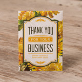 "Thanks For Your Business" Dwarf Sunflower Seed Packet - Bentley Seeds