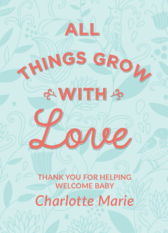 All Things Grow With Love Custom Baby Baby's Breath Seed Packet - Bentley Seeds