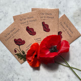 In Our Hearts... - Remembrance/Memorial Flanders Poppy Seed Favor Packets - Bentley Seeds