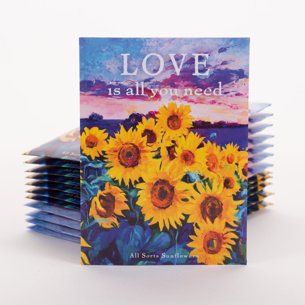 LOVE is all you need - All Sorts Sunflower Seed Packets | Bentley