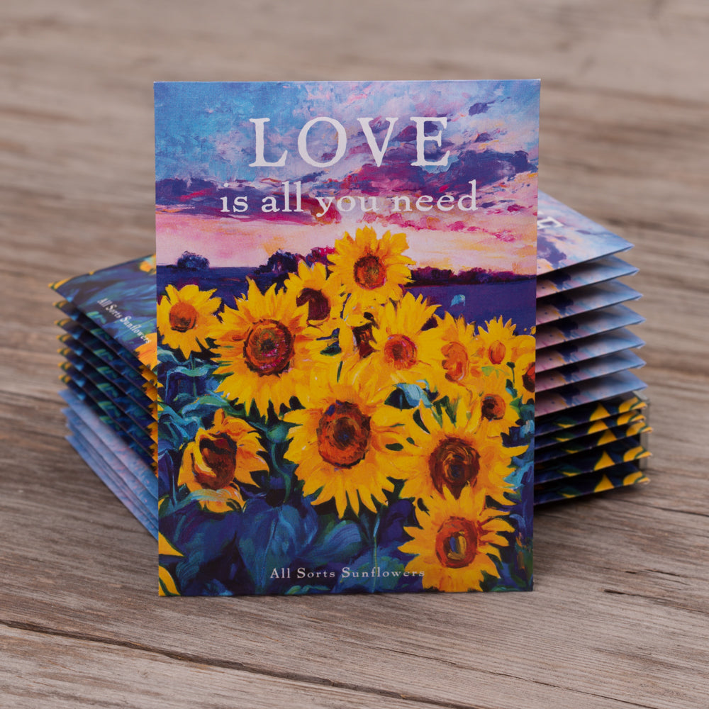 LOVE is all you need - All Sorts Sunflower Seed Packets | Bentley