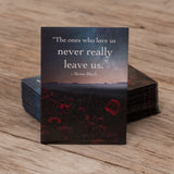 Remembrance "The Ones Who Love Us Never really leave us." Poppies Seed Packet Favor - Bentley Seeds