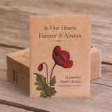 In Our Hearts... - Remembrance/Memorial Flanders Poppy Seed Favor Packets - Bentley Seeds