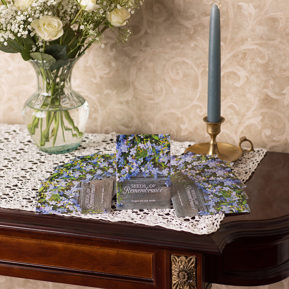 flower seeds for funeral Seeds of Remembrance Memorial - Forget Me Not Seed Packets