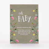 "Oh Baby - Baby Shower" Sage Green Bouquet Flower Seed Favor - Bentley Seeds