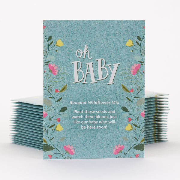Christian Baby Shower Seed Packet Favor, Custom Personalized