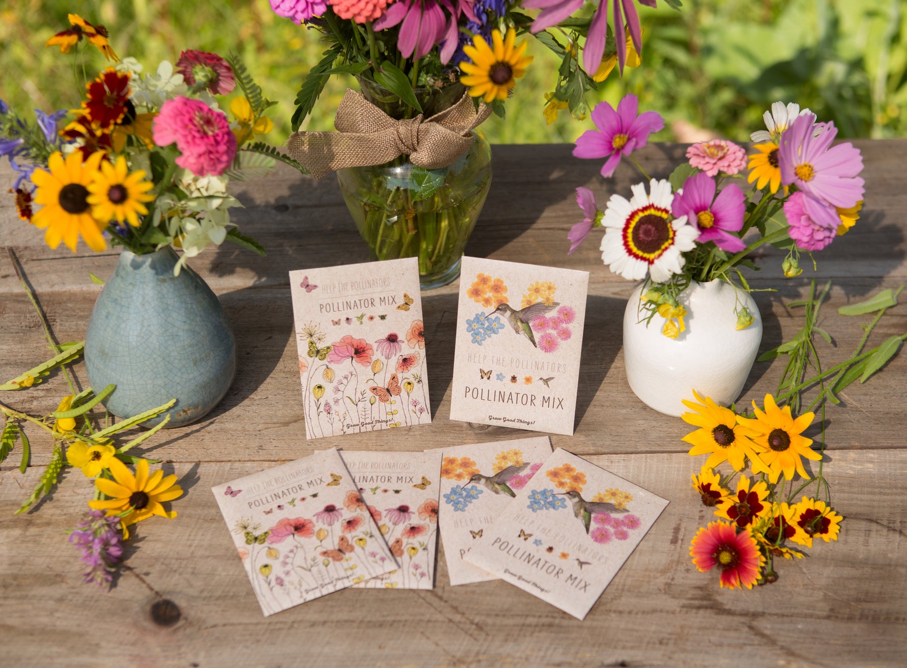 hummingbird mix flower seeds Pollinator Hummingbird - Wildflower Mix Seed Packets