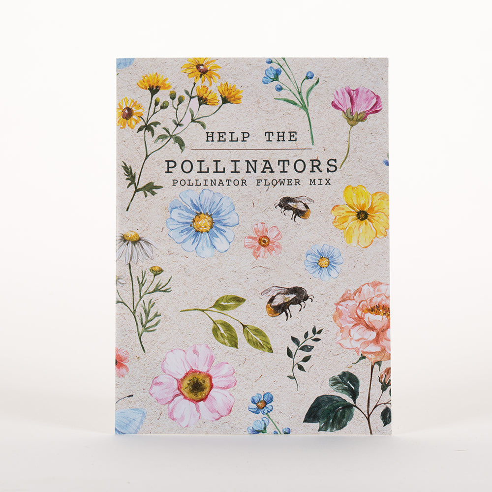 Help Pollinators Kraft Bee - Pollinator Flower Seed Mix Packets - Bentley Seeds