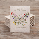 Help Pollinators Kraft Butterfly - Pollinator Flower Seed Mix Packets - Bentley Seeds