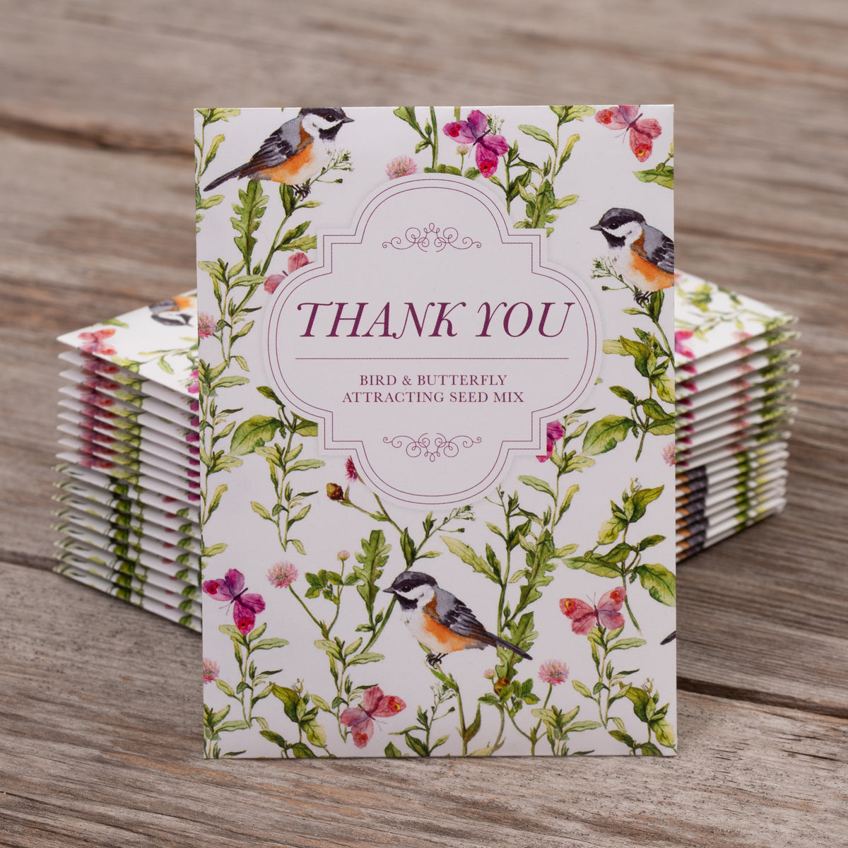 Thank You - Bird Butterfly Mix Seed Packets - Bentley Seeds