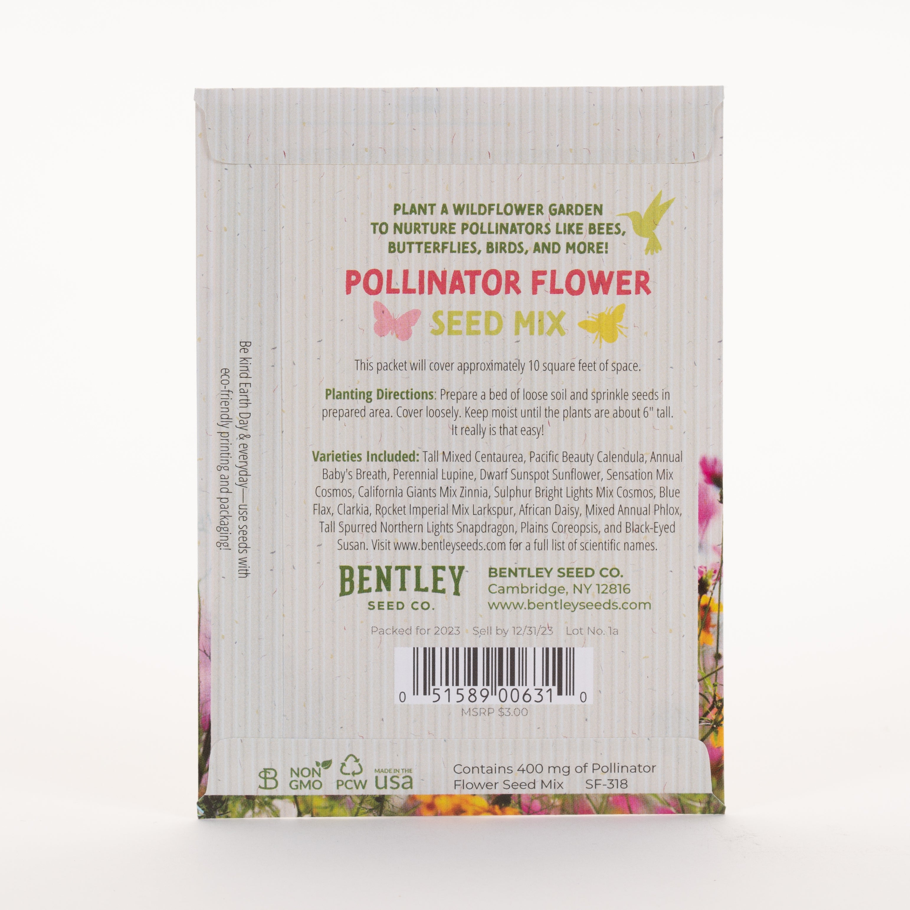 Pollinator Seed Tag Example Make Everyday Earth Day - Pollinator Flower Mix Seed Packets | Bentley ...