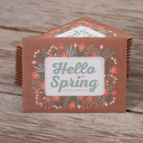 Hello Spring Brown Background - Wildflower Mix Seed Packets