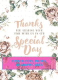 Custom Personalized Seed Packets: Thanks for sharing Special Day - Bentley Seeds example
