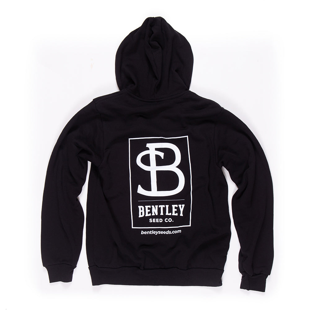 Bentley Seed Co. Full-Zip Classic Black Hoodie Sweatshirt garden seeds