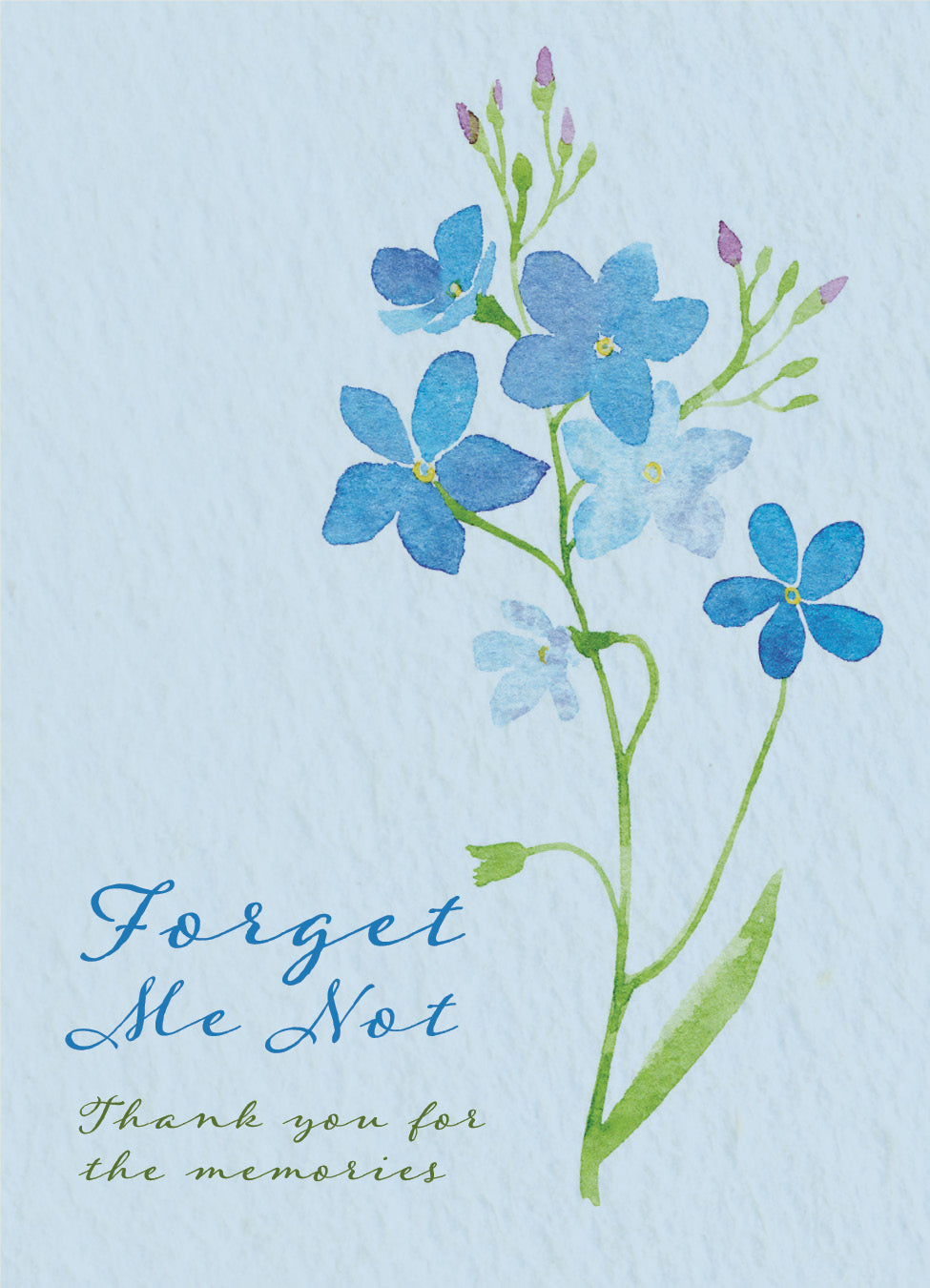 Thank You for The Memories with Forget Me Not Seed Favor Pkt