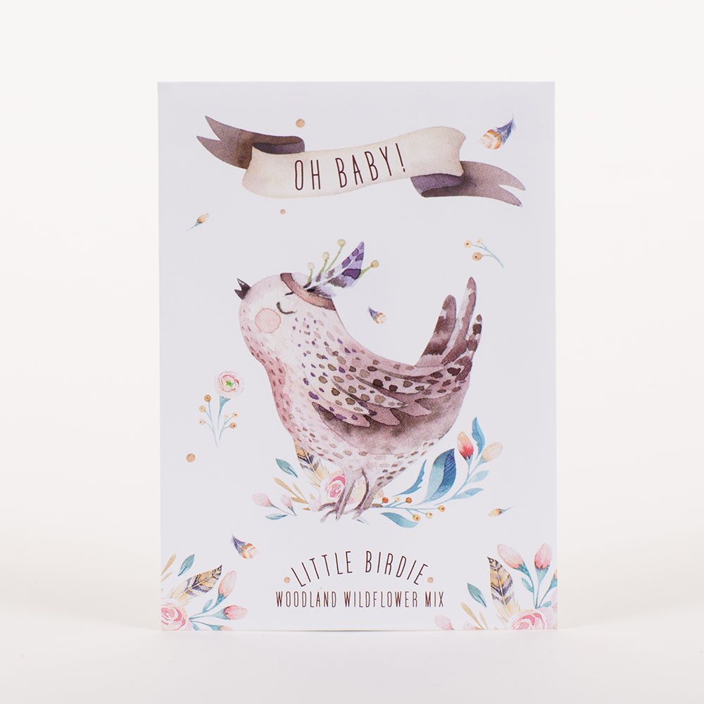 Oh Baby Little Birdie Woodland seed packet
