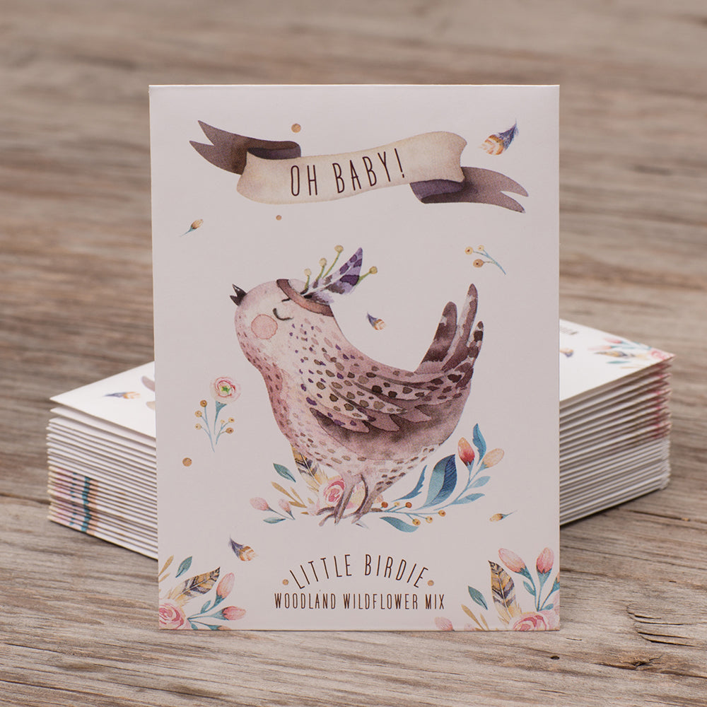 Oh Baby Little Birdie Woodland seed packet