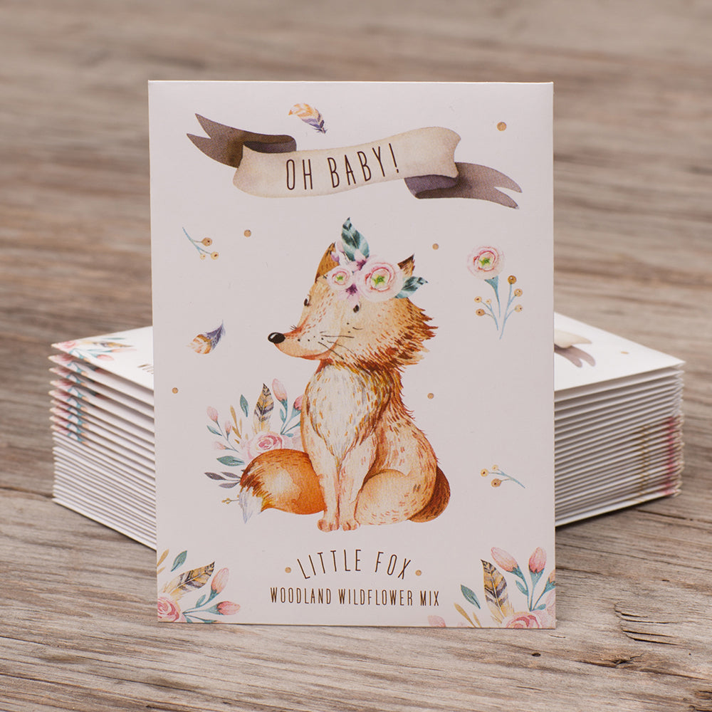 Oh Baby Little Fox Woodland seed packet