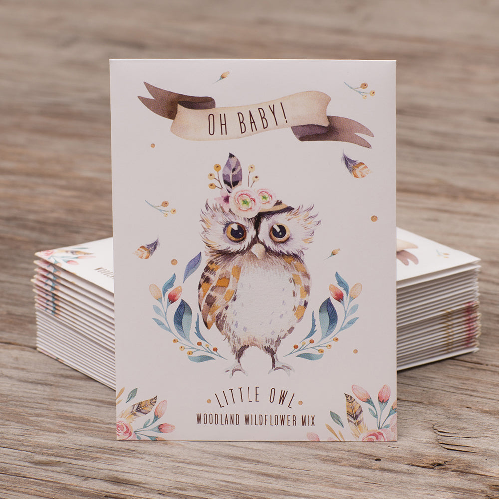 Oh Baby Little Owl Woodland seed packet