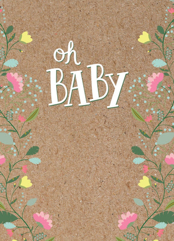 Customizable Seed Packets - Oh Baby Baby Shower Brown - Bouquet Wildflower Mix [TEST]