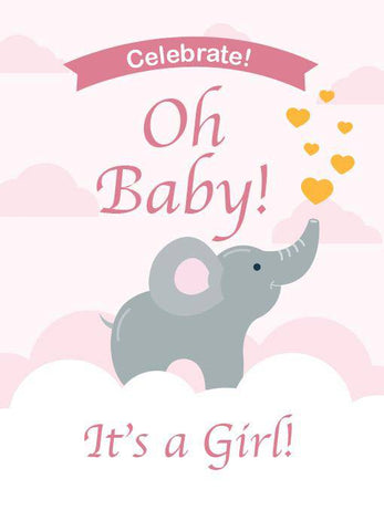Custom Seed Packets Oh Baby! It's a Girl! (Elephant) - Bentley Seeds