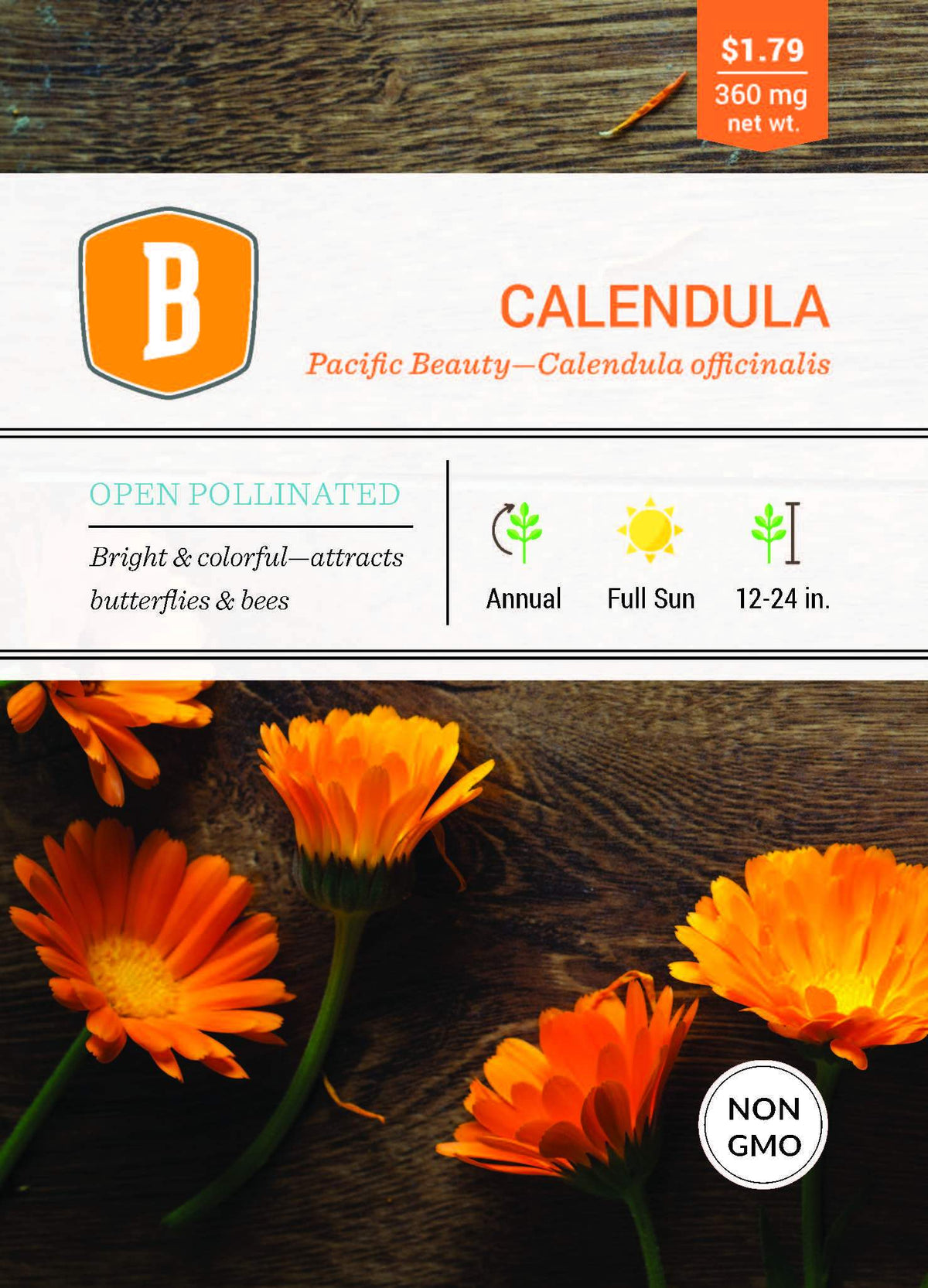 Calendula seed packet