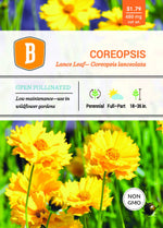 Coreopsis seed packet