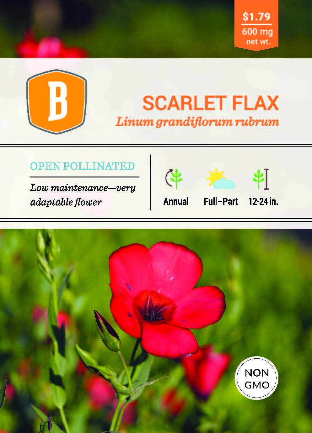 scarlet flax flower seeds Flax