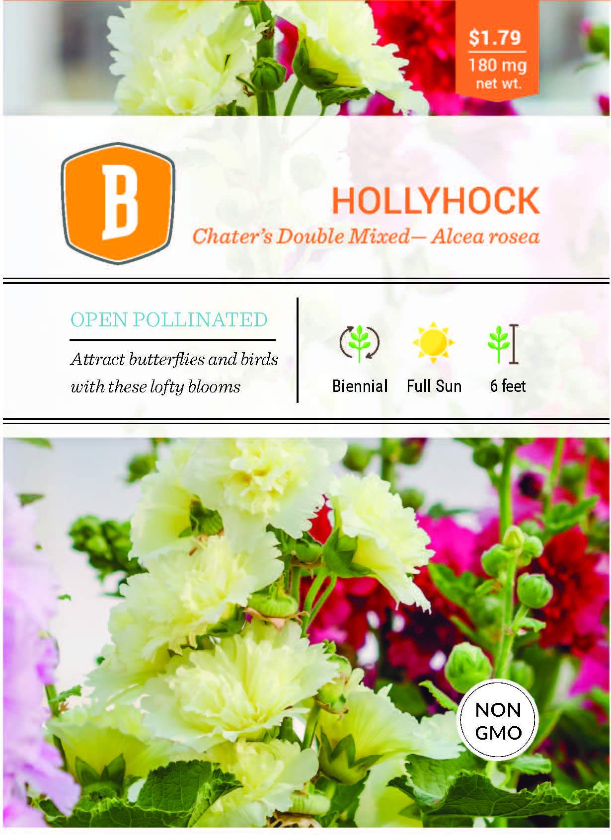 Hollyhock garden seeds
