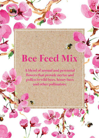 "Bee Feed Mix" Honey Bee Wildflower Seed Favor - Bentley Seeds