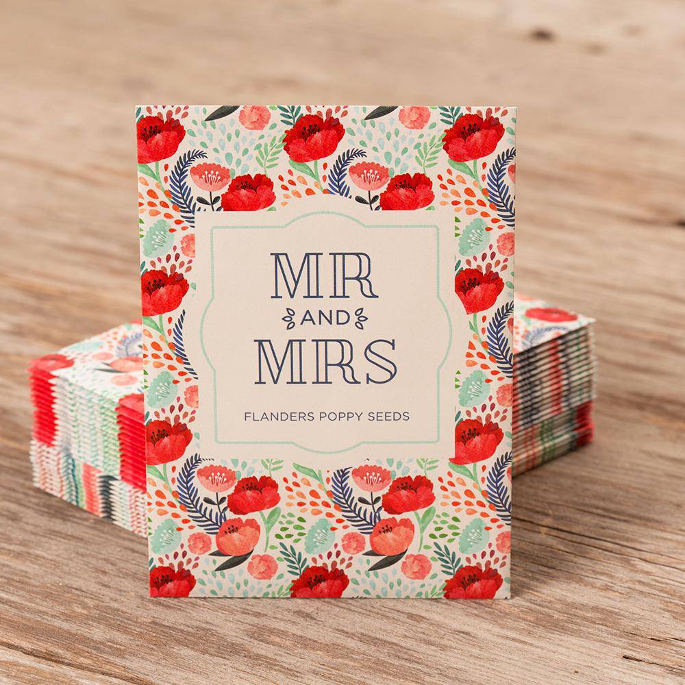 garden seed wedding favors Mr. and Mrs. Wedding