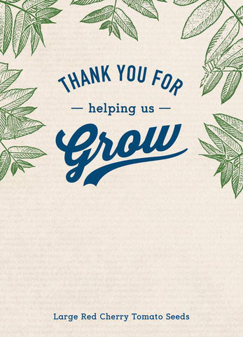 "Thank You For Helping us Grow" Cherry Tomato Seed Favor - Bentley Seeds