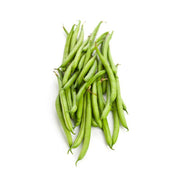 Pole Beans on white background.