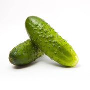 Two Cucumbers on white background.