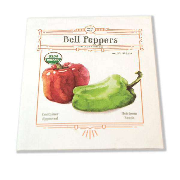 Organic Bell Pepper Seeds seed packet