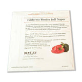 Organic Bell Pepper Seeds - California Wonder - Bentley Seeds