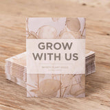 "Grow With Us" Money Plant Seed Packet - Bentley Seeds