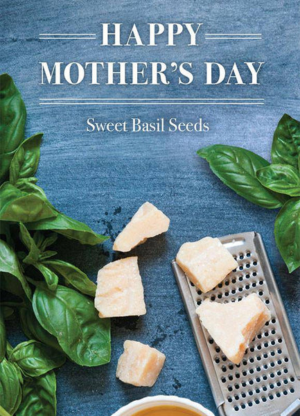 "Happy Mothers Day - Pesto Recipe" Genovese Basil Seed Favor - Bentley Seeds